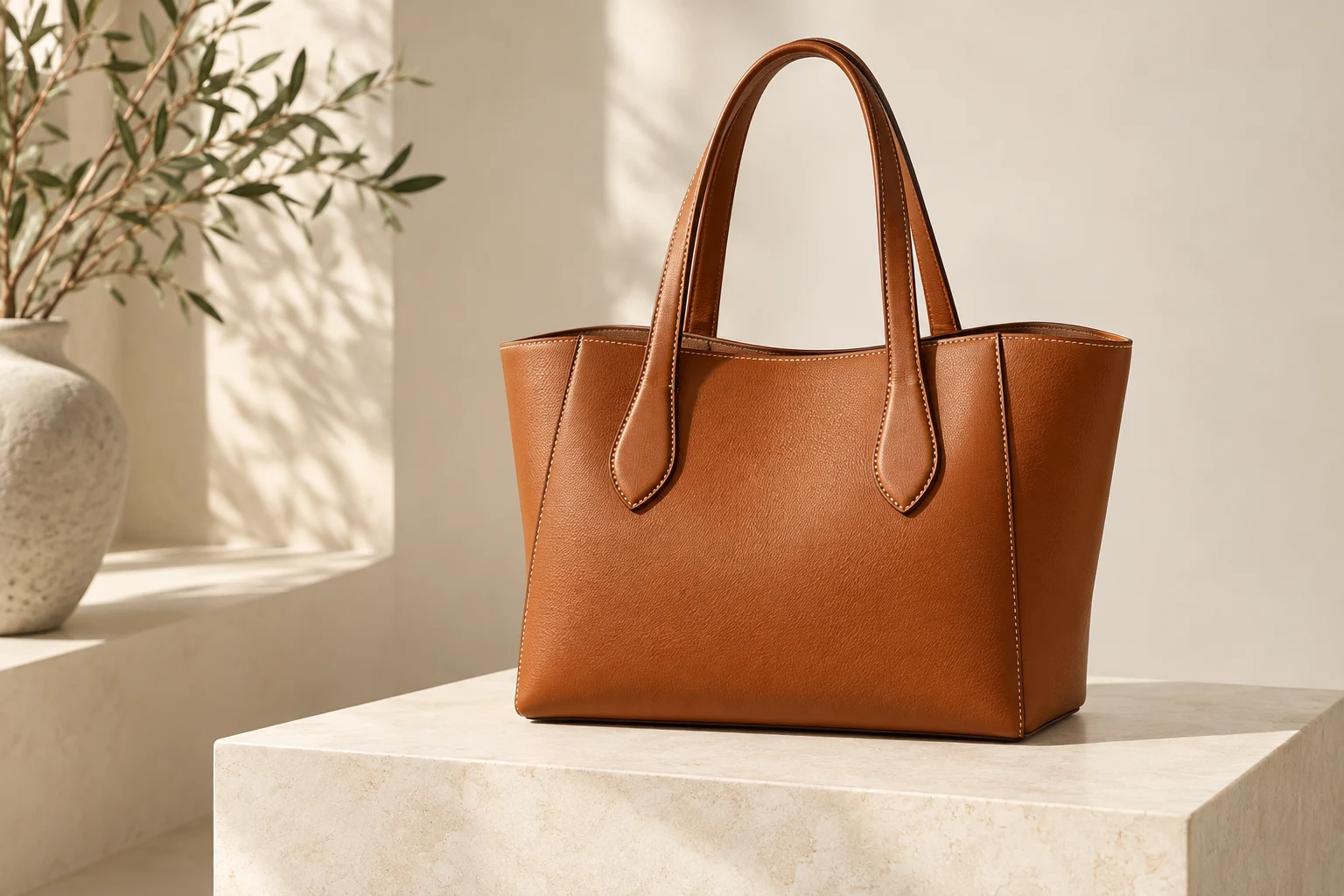 Everyday leather tote