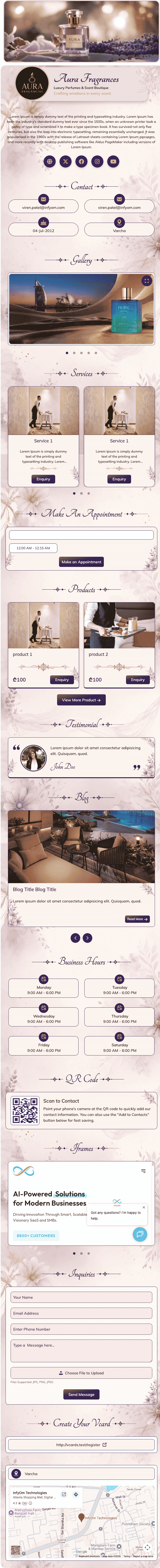 Digital card template vcard41