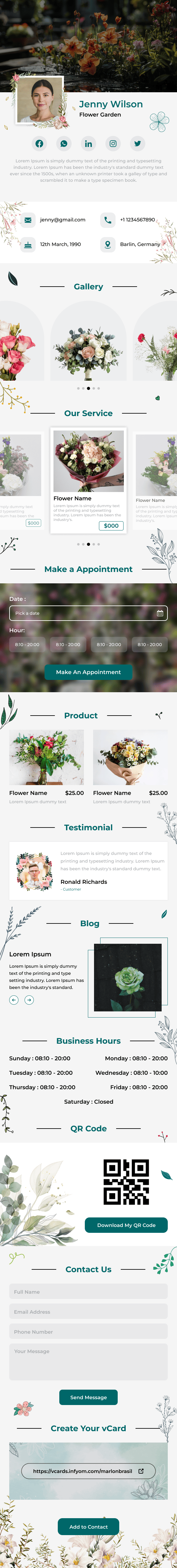 Digital card template oldVcard37
